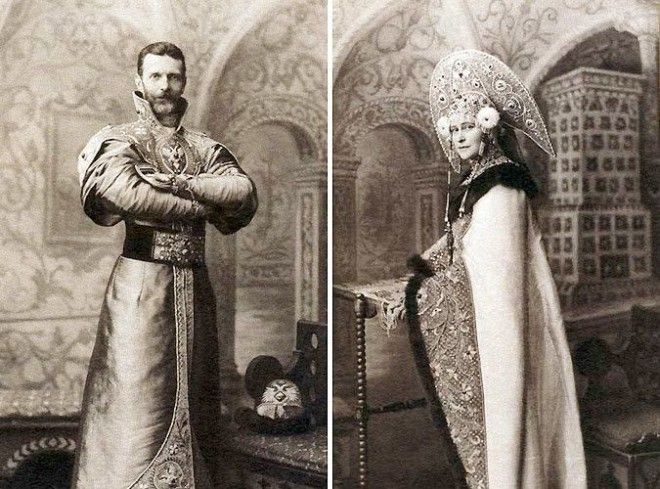 Великий князь Сергей и его супруга в нарядах аля рюсс car история карты рисунок россия