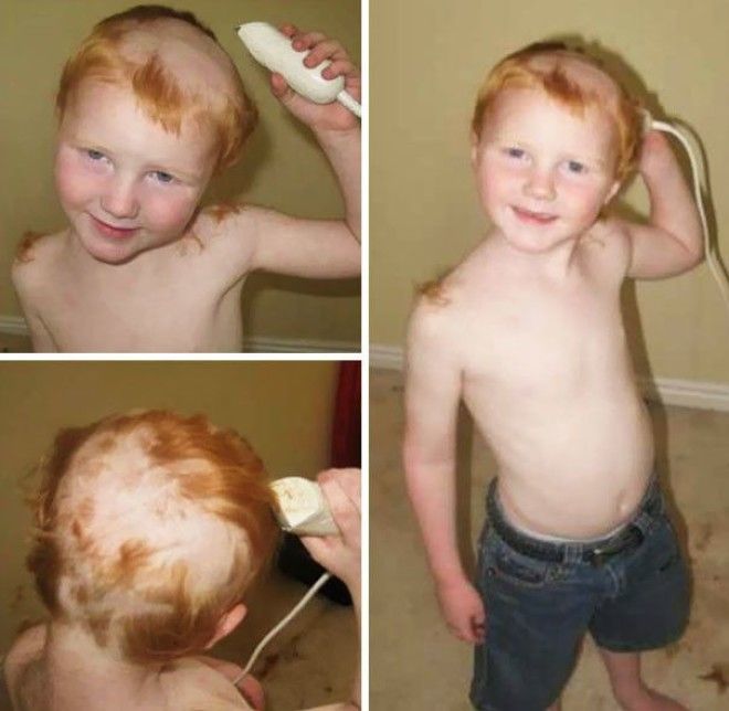 Мой сын захотел сделать себе прическу как у папы для чего использовал мой триммер дети парикмахерская смешно стрижка