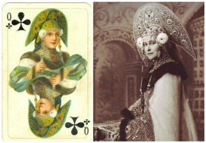 Великая княгиня Елизавета Федоровна стала прообразом дамы треф car история карты рисунок россия