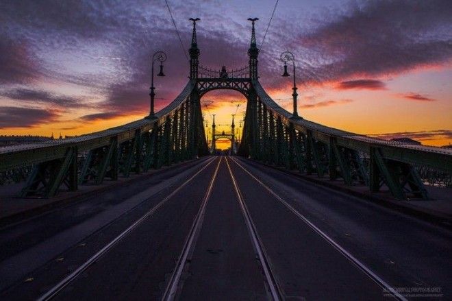Фантастические багряные рассветы и закаты Будапешта