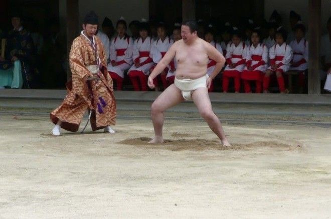 10 Фестиваль одного борца сумо Япония Фестиваль азия странность