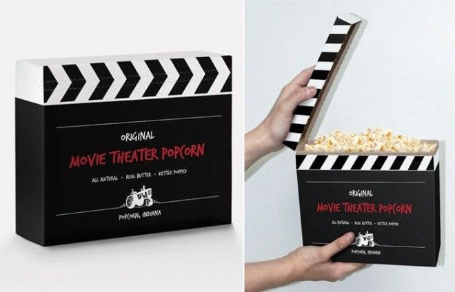 Упаковка для попкорна кинохлопушка от Frank Anselmo