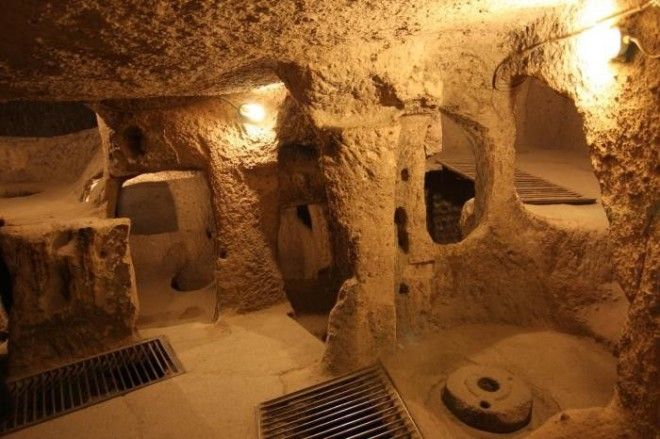 Подземное помещение города Деринкую Турция Фото sylru