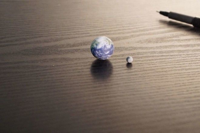 Земля и Луна 3D печать модель солнечная система