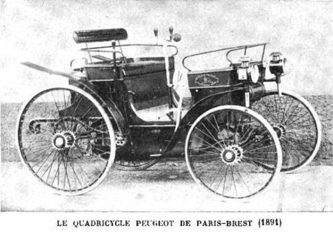 Квадрицикл Peugeot Type 3 который принял участие в гонке ПарижБрестПариж в 1891 году