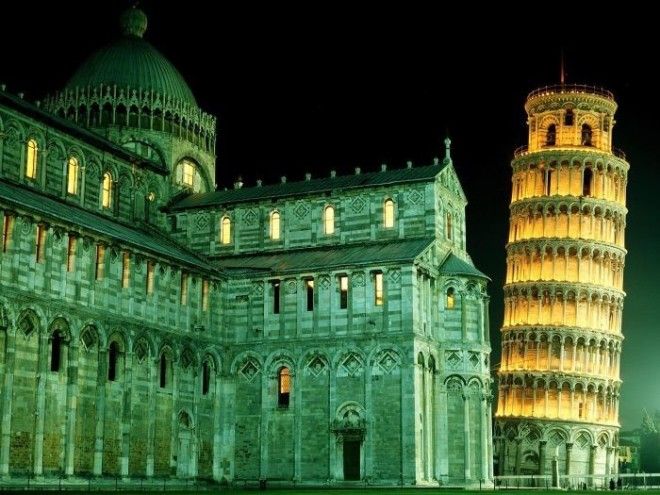 Пизанский собор и падающая башня Пизы Фото miriadnacom