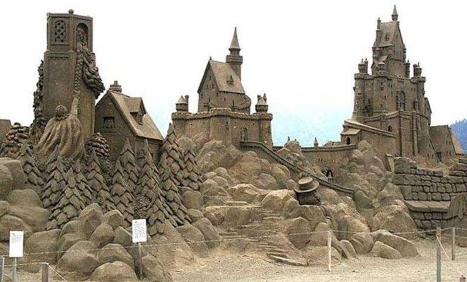 шедевры из песка замок Рапунцель