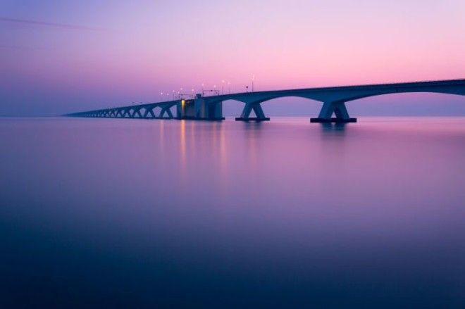 Мост на закате Автор Tobias Gawrisch 