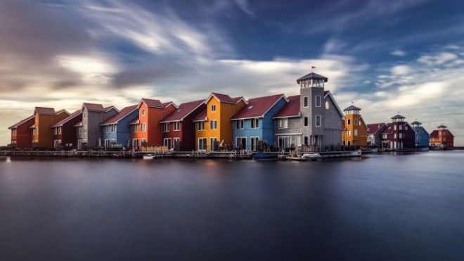 Разноцветные домики Гронингена Автор Tobias Gawrisch