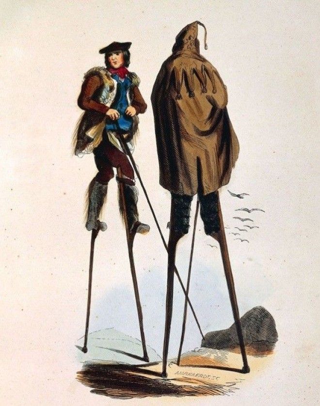 Открытка с изображением ландцев 1843 год