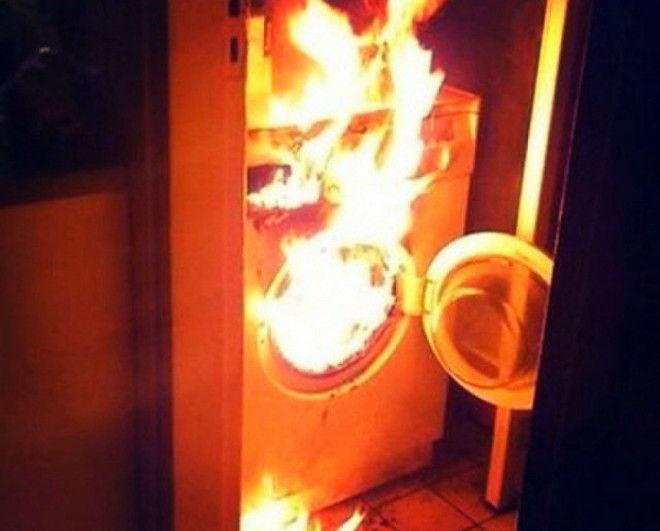 Возгорание стиральной машины