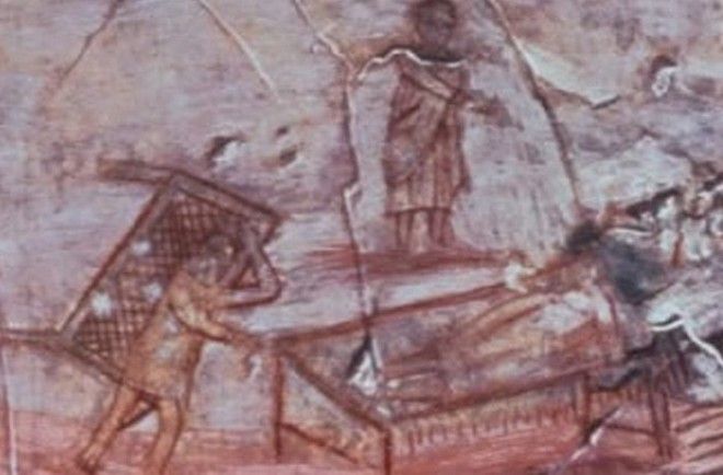 Раннее изображение Христа исцеляющего парализованного человека