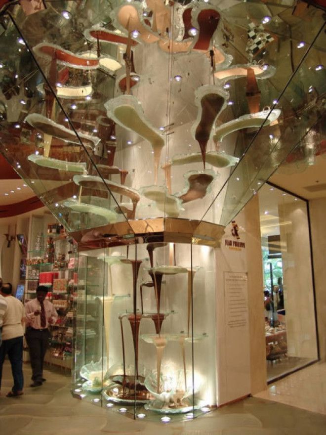 Самый большой в мире шоколадный фонтан 