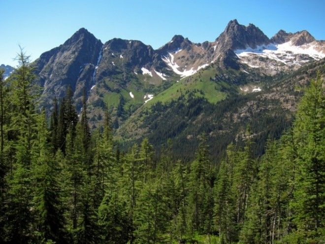 Северный горный каскад Национального леса Оканоган Фото commonswikimediaorg