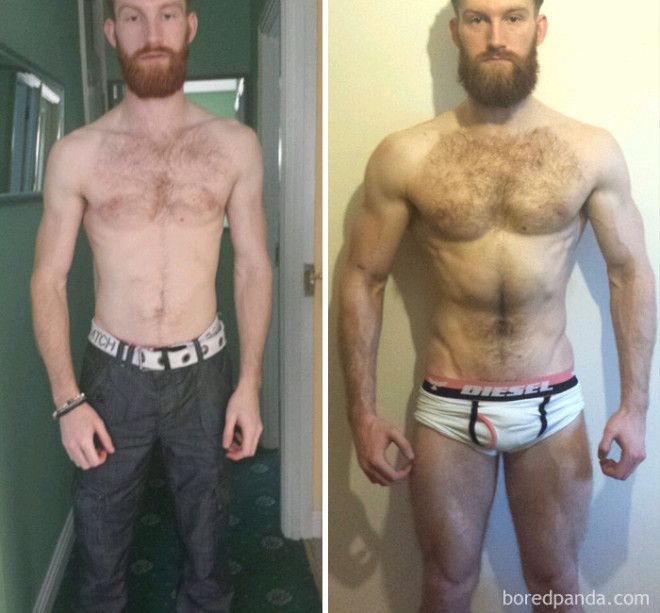 От 60 кг до 71 кг за один год бодибилдинг до и после трансформации фитнес фото