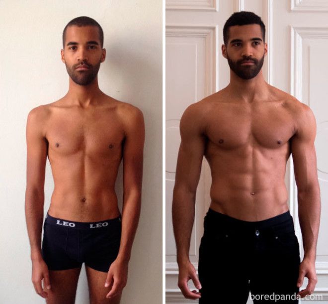 Трансформация тела за 45 месяца занятий в тренажерном зале бодибилдинг до и после трансформации фитнес фото