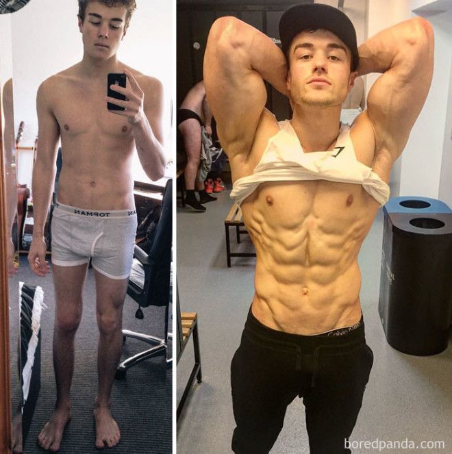 3 года бодибилдинг до и после трансформации фитнес фото