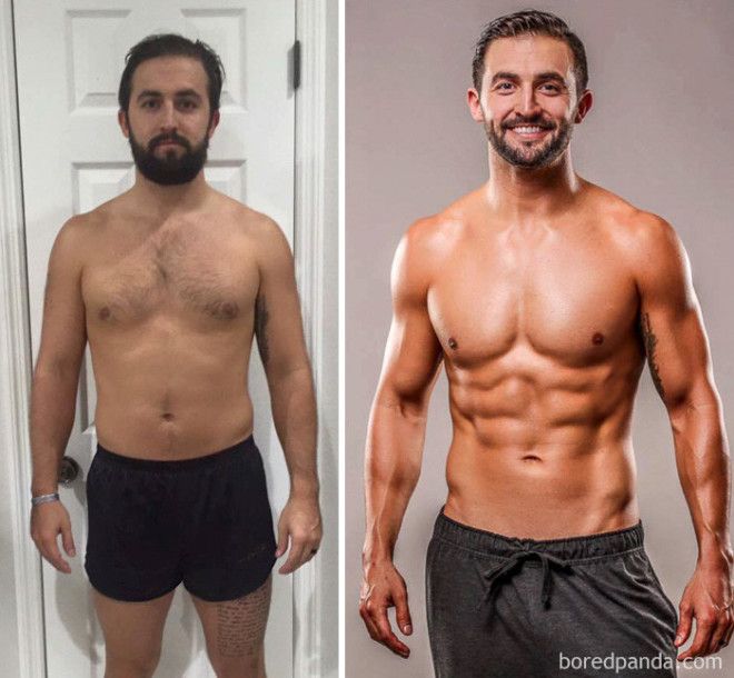 4 месяца бодибилдинг до и после трансформации фитнес фото