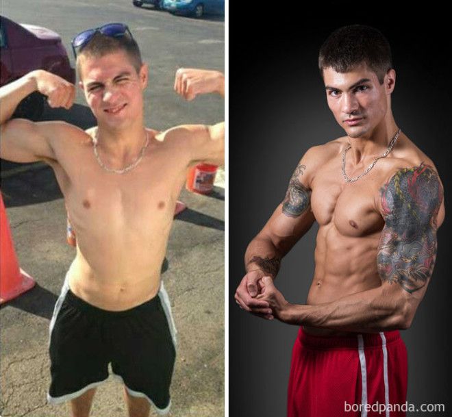 2 года бодибилдинг до и после трансформации фитнес фото