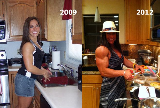 Умопомрачительные барышни до и после стероидов бодибилдерши мужеподобные женщины спортсменки стероиды