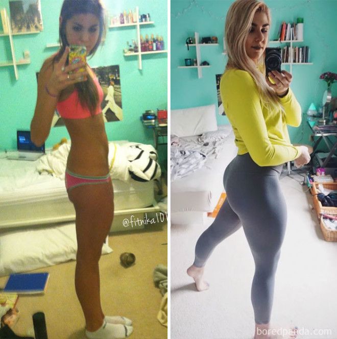 Она между прочим веган 4 года и 18 кг разницы бодибилдинг до и после трансформации фитнес фото