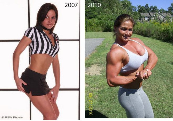 Умопомрачительные барышни до и после стероидов бодибилдерши мужеподобные женщины спортсменки стероиды