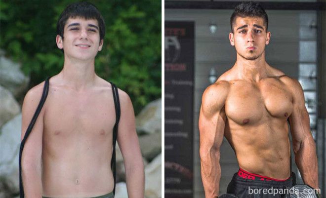 3 года занятий бодибилдинг до и после трансформации фитнес фото