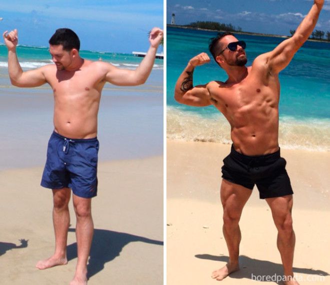 2 года усердных тренировок бодибилдинг до и после трансформации фитнес фото