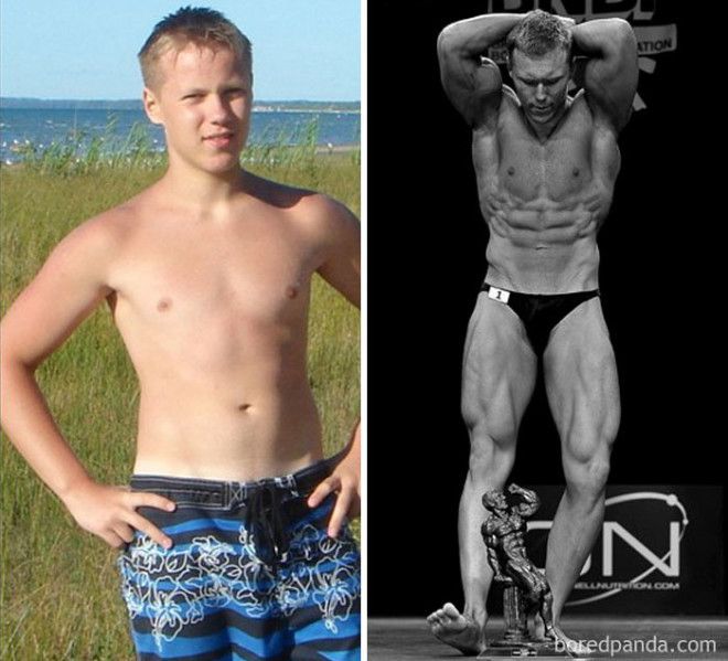 5 лет бодибилдинг до и после трансформации фитнес фото
