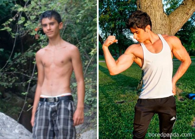3 года бодибилдинг до и после трансформации фитнес фото