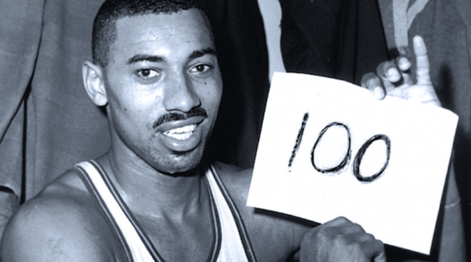 Баскетбол Целые команды в современном баскетболе не могут повторить рекорда Уилта Чемберлена установленный еще в 1962 году За одну игру этот великолепный форвард реализовал 36 бросков и забил 28 штрафных в общей сложности набрав целых 100 очков