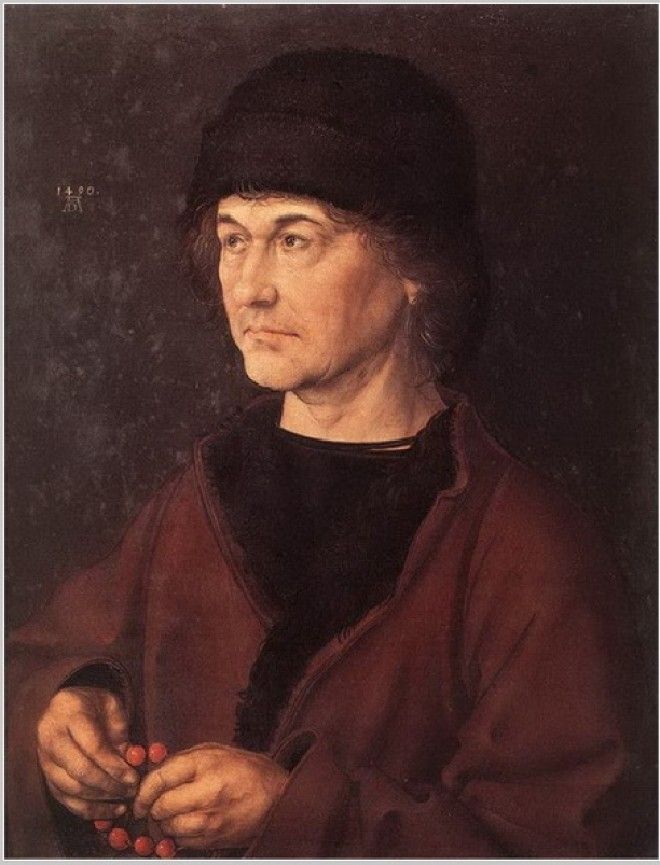 Портрет отца художника 1490 Дерево масло Автор А Дюрер Фото livejournalcom