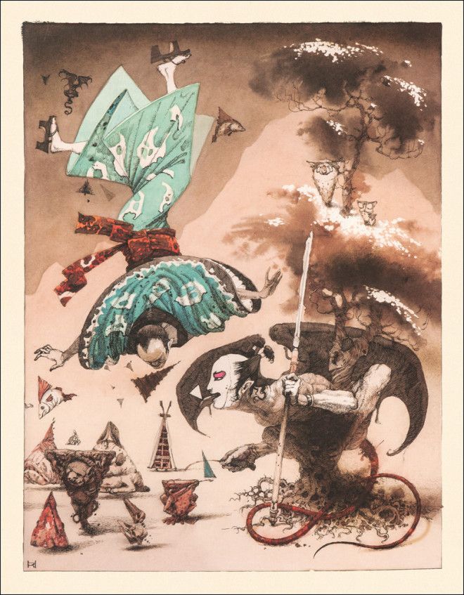 22 недетские иллюстрации из японских детских книжек
