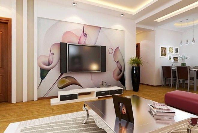 Декоративное панно в зоне для просмотра телевизора оригинальное решение которое позволит создать уникальную атмосферу в интерьере гостиной комнаты 