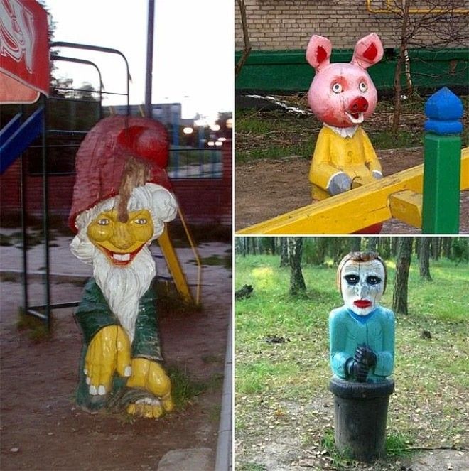 13 фото детских площадок в России на которые вы вряд ли отведёте своих детей