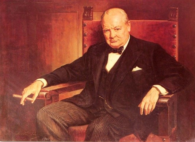 Уинстон Черчилль премьерминистр Великобритании политический деятель Фото classicartpaintingscom