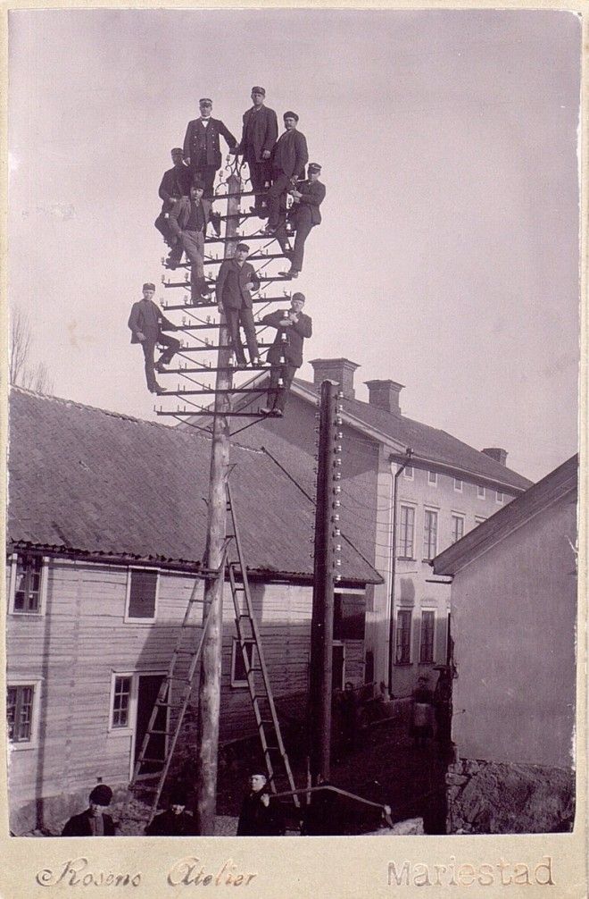 Телефонная связь прошлого века Стокгольмская башня связи 