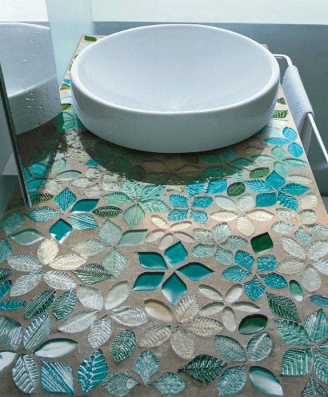 Декор столешницы мозаикой