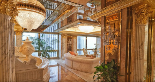 Пентхаус в Башне Трампа на Манхэттене Трамп богатство дворец миллиардер недвижимость президент