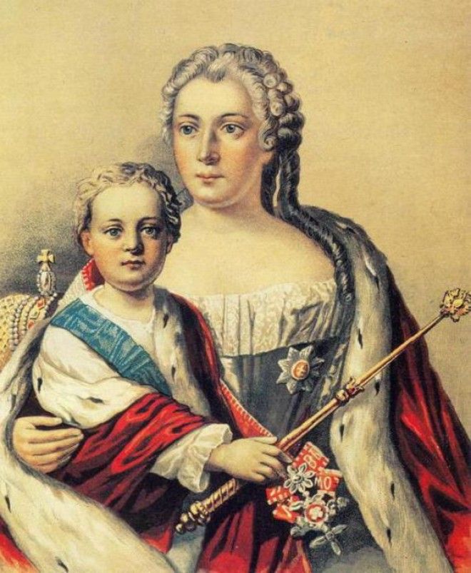 Анна Леопольдовна правительница России при малолетнем сыне Иоанне VI 17401741 Фото dayswomanru